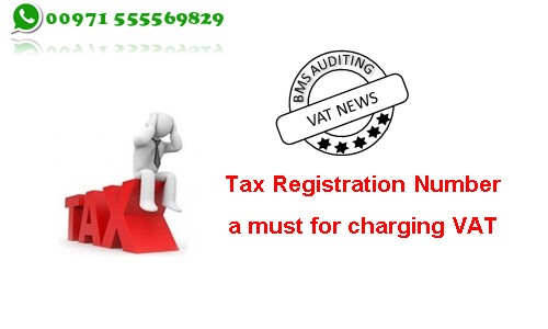 Tax Registration Number is must for charging VAT