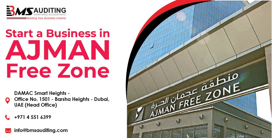 Image of Ajman Free Zone with text including the details of Business setup consultants for Ajman Free Zone