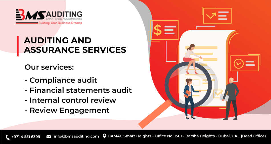 image with text listing out the audit services provided by BMS Auditing Company