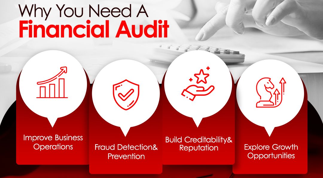 Infographic view explaining why do you need financial audit