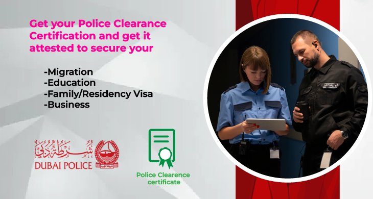 image having texts listing out the benefits of Police clearance certificate attestation in UAE 